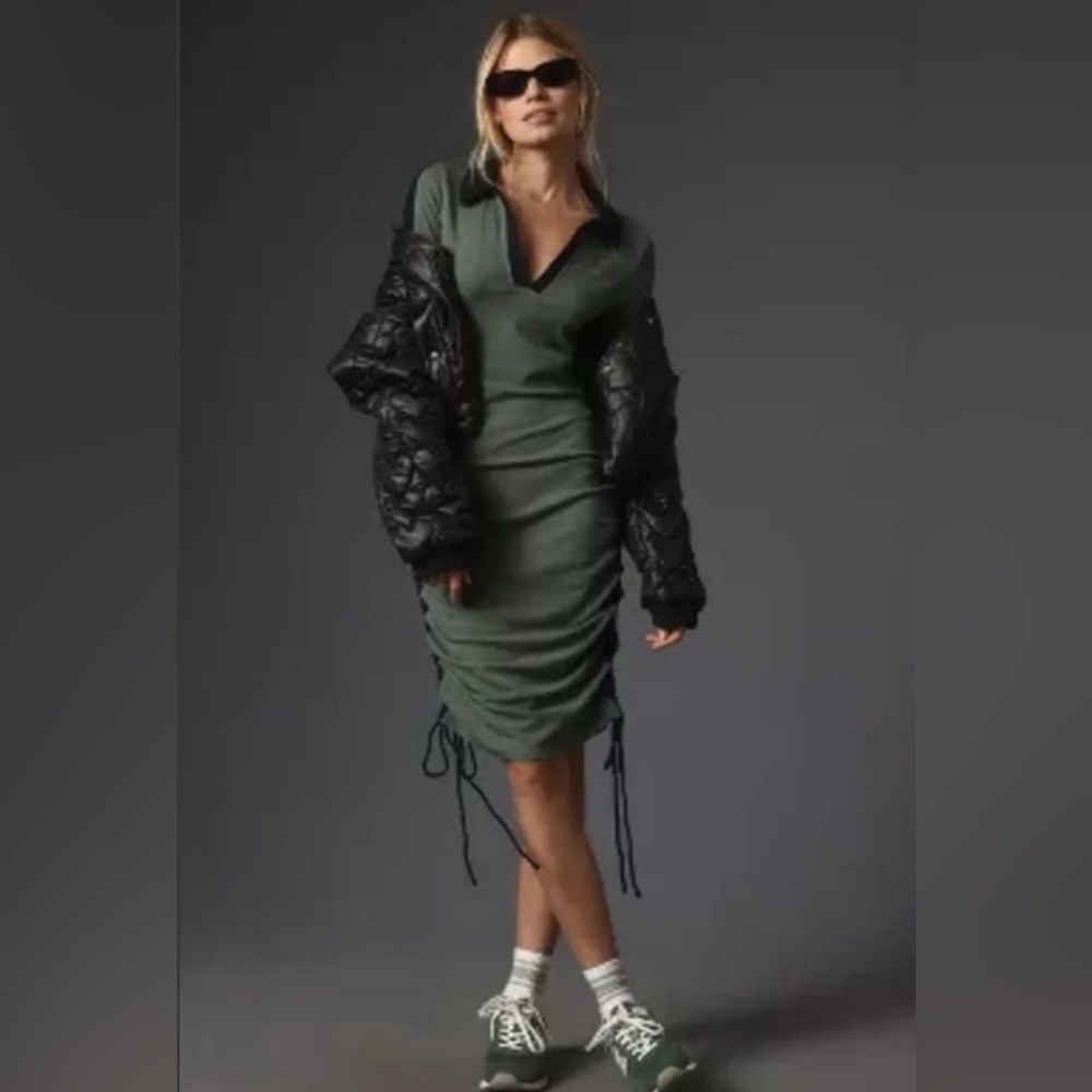 SALE‼️Anthropologie Daily Practice Green Black Dress XS